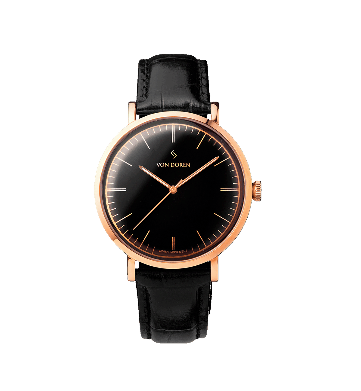 Von Doren klokke. Modell Aksla Pure Black