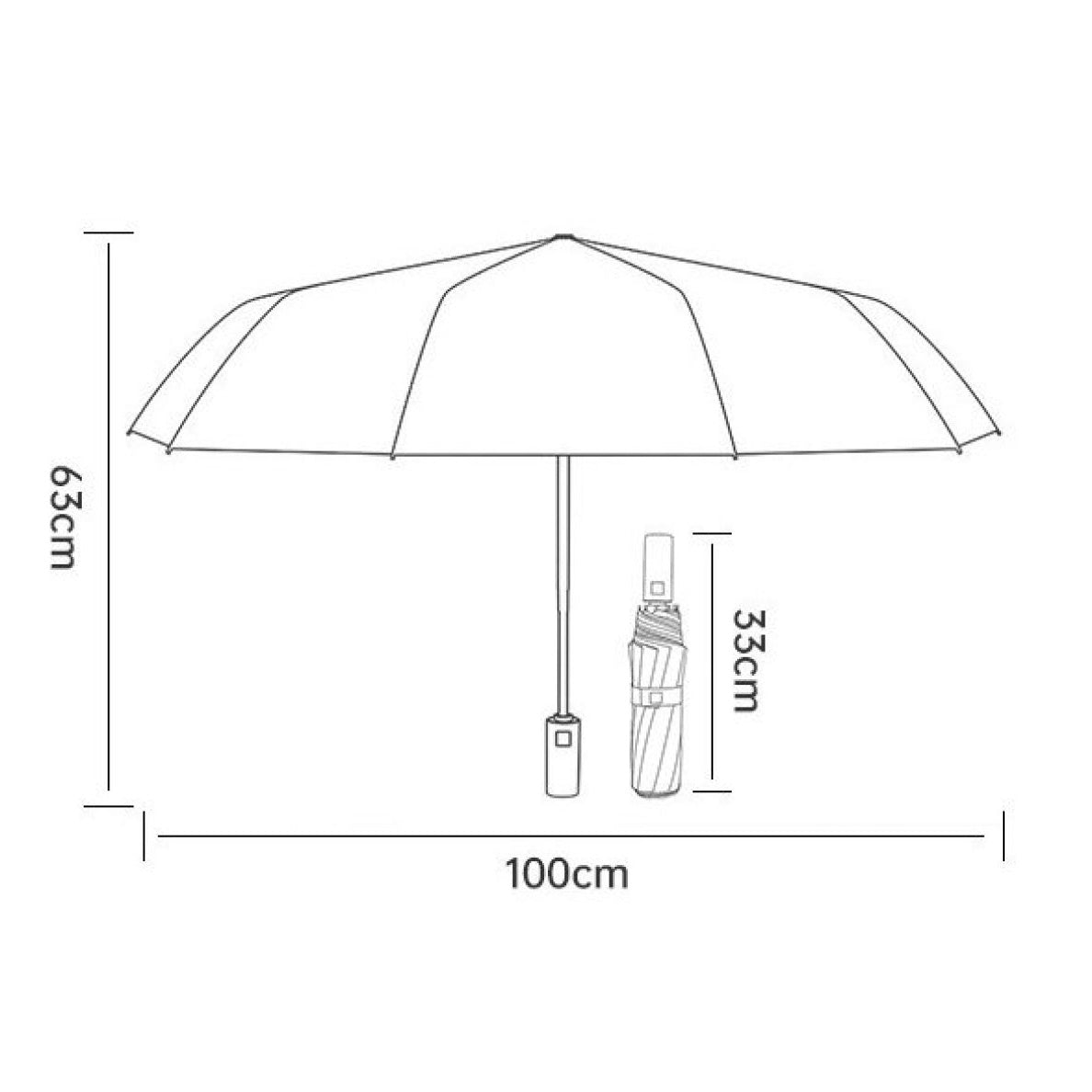 Umbrella with light - Light blue