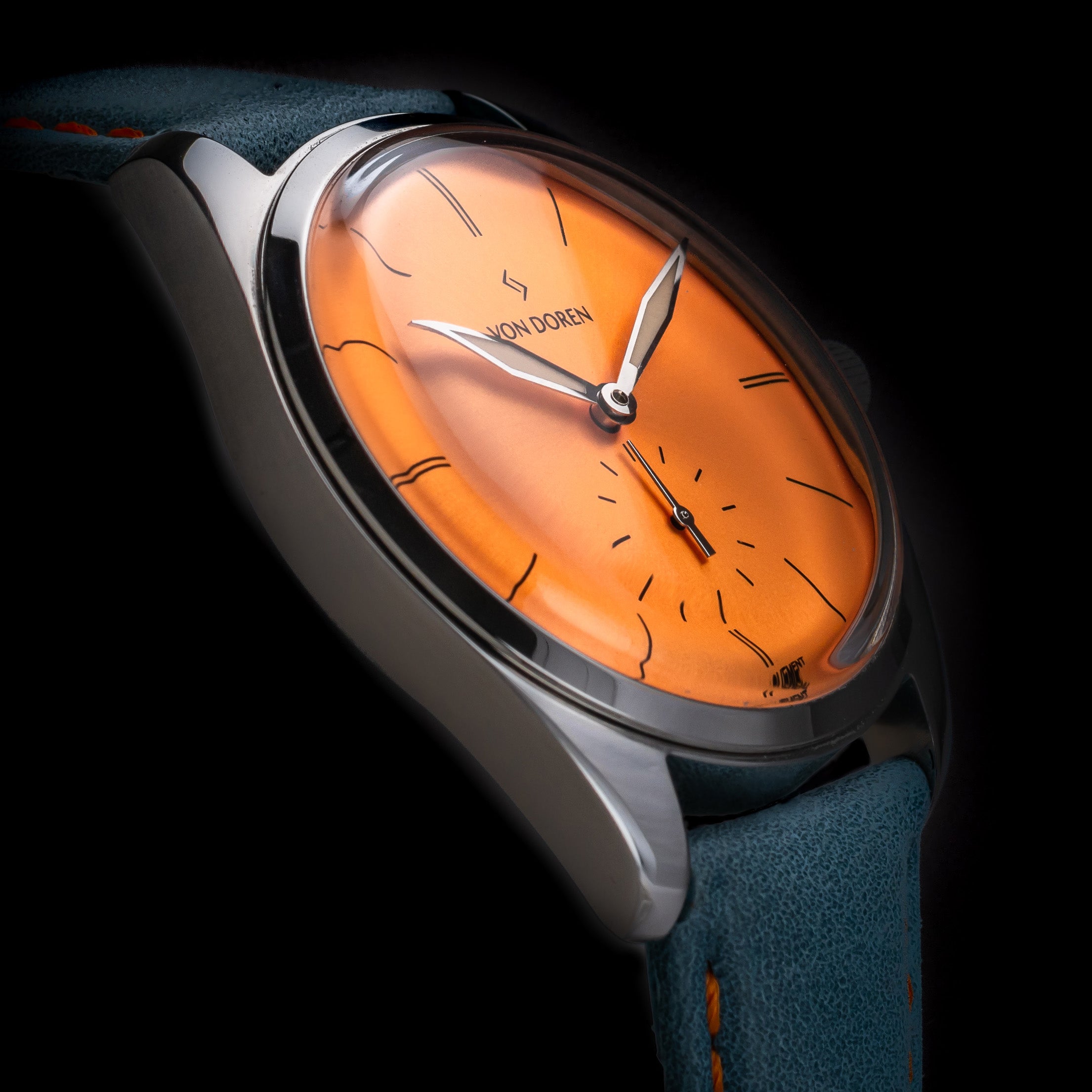 Von Doren klokke, Runde Mark II - vist fra siden.